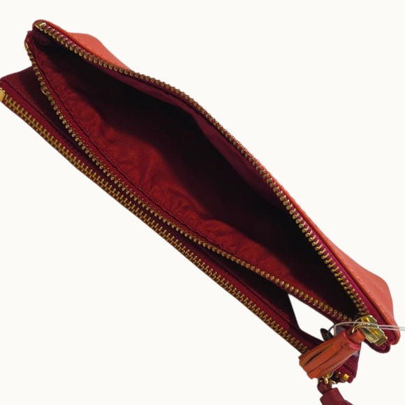 NWT Anthropologie Je Ne Sais Quoi Leather Idiom Pencil Pouch- Rose - Picture 5 of 7